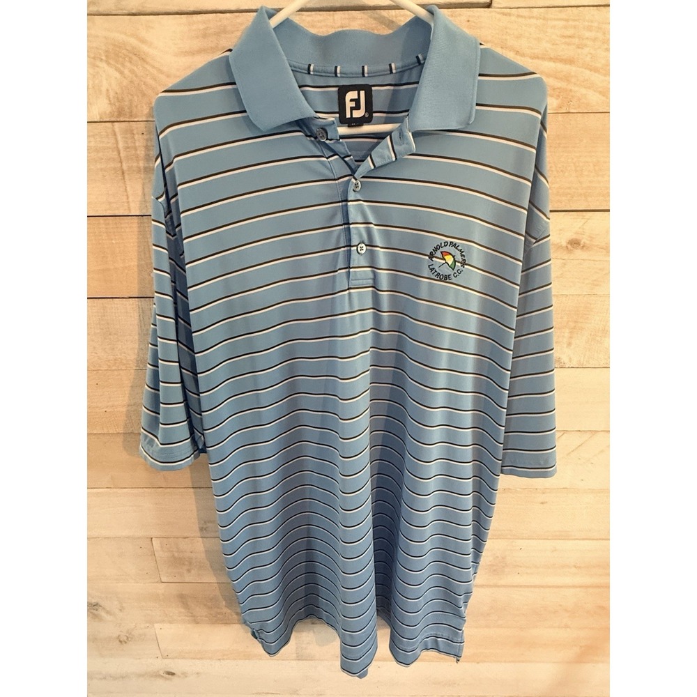 FOOTJOY PERFORMANCE STRIPE S/S POLO Arnold Palmer Latrobe Golf CC XL Polo Shirt